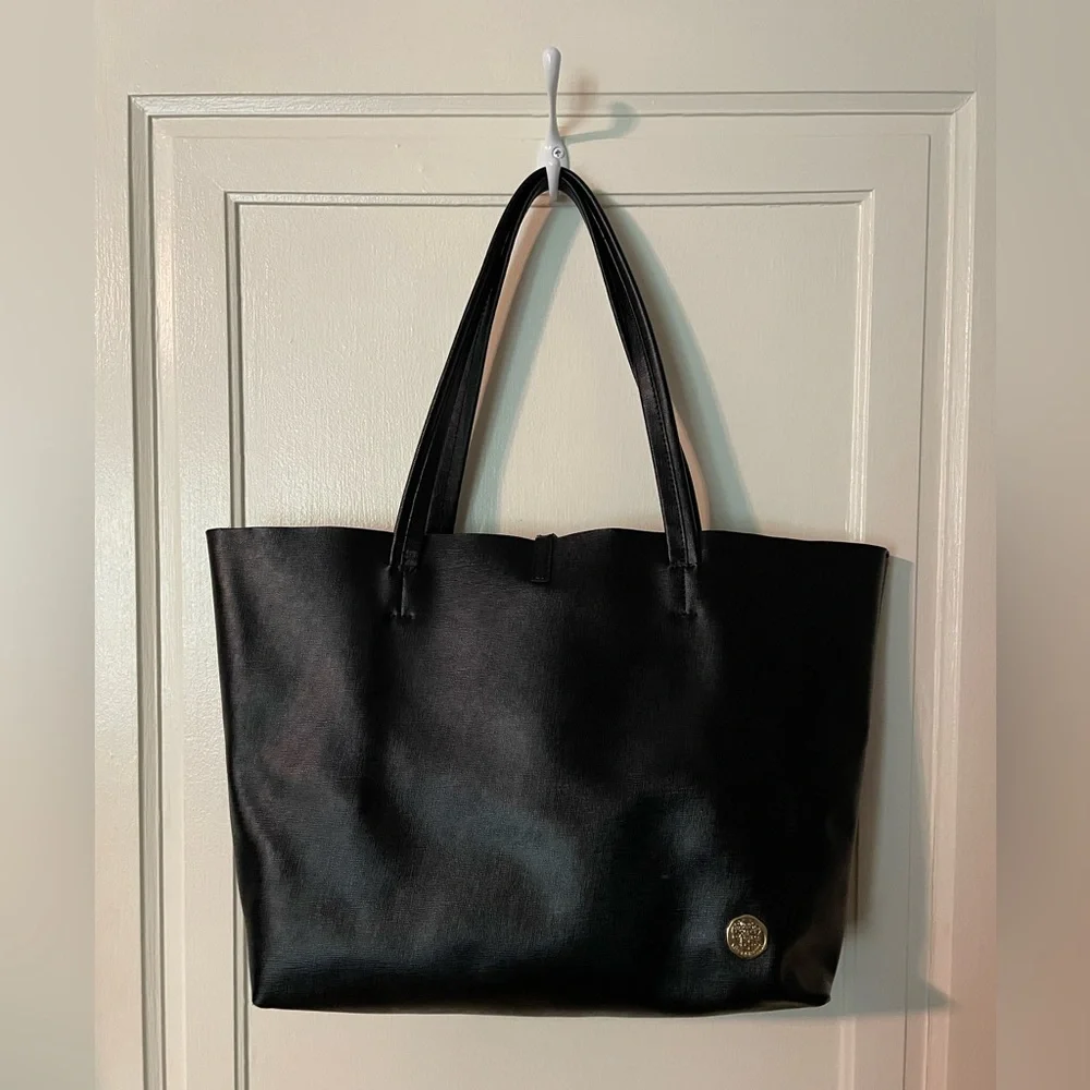 Vince Camuto Black Leather Tote Bag - Picture 5 of 10
